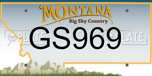 GS969 Montana License Plate