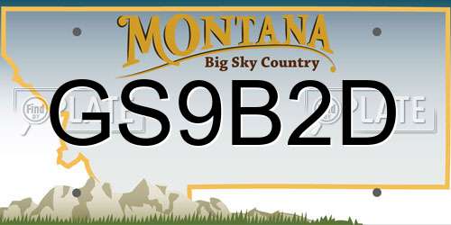 GS9B2D Montana License Plate