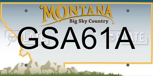 GSA61A Montana License Plate