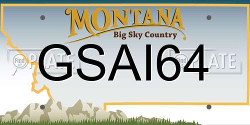 GSAI64 Montana License Plate