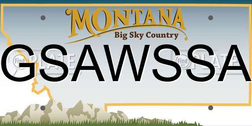 GSAWSSA Montana License Plate
