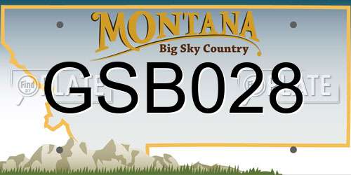 GSB028 Montana License Plate