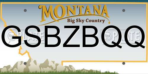 GSBZBQQ Montana License Plate