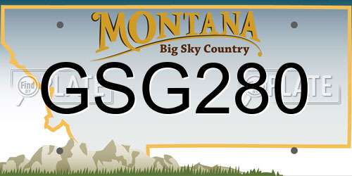 GSG280 Montana License Plate