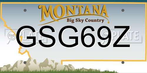 GSG69Z Montana License Plate