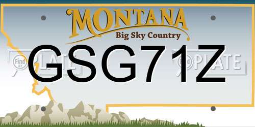 GSG71Z Montana License Plate