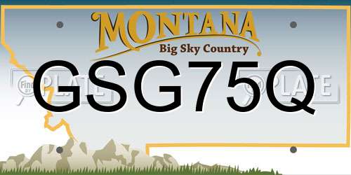 GSG75Q Montana License Plate