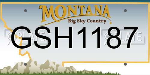 GSH1187 Montana License Plate