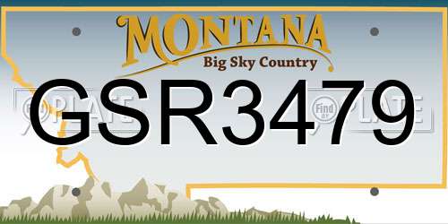 GSR3479 Montana License Plate