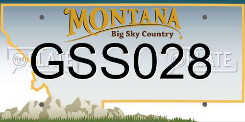GSS028 Montana License Plate