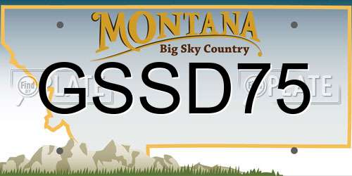 GSSD75 Montana License Plate