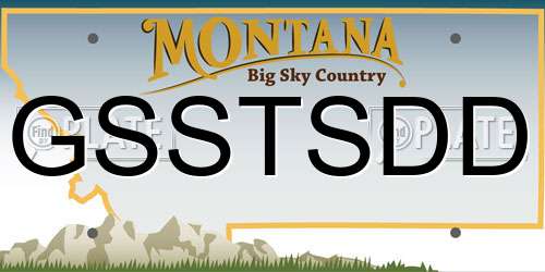 GSSTSDD Montana License Plate
