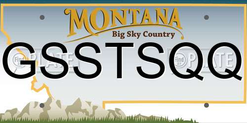GSSTSQQ Montana License Plate