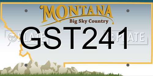GST241 Montana License Plate