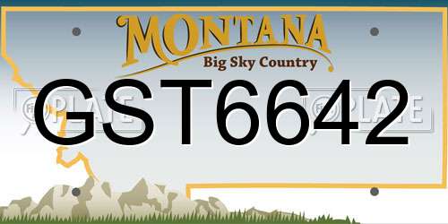 GST6642 Montana License Plate
