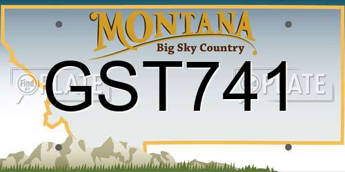 GST741 Montana License Plate