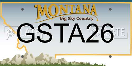 GSTA26 Montana License Plate
