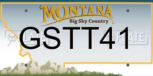 GSTT41 Montana License Plate