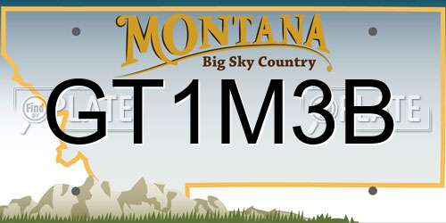 GT1M3B Montana License Plate