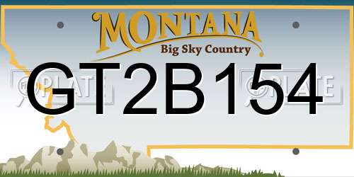 GT2B154 Montana License Plate