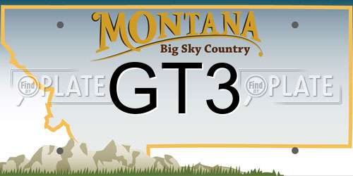 GT3 Montana License Plate