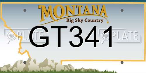 GT341 Montana License Plate