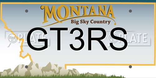 GT3RS Montana License Plate