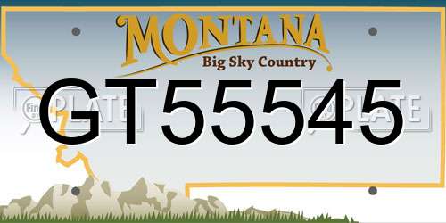 GT55545 Montana License Plate