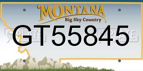 GT55845 Montana License Plate