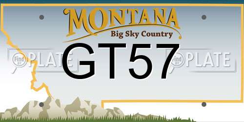 GT57 Montana License Plate