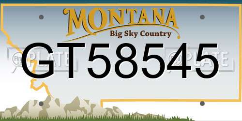 GT58545 Montana License Plate