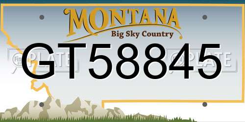 GT58845 Montana License Plate