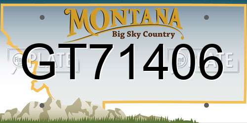 GT71406 Montana License Plate