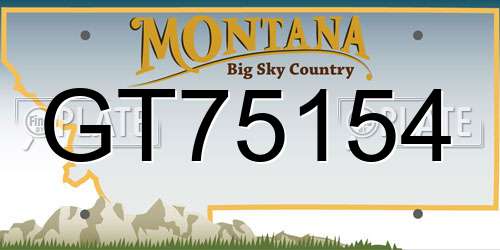 GT75154 Montana License Plate