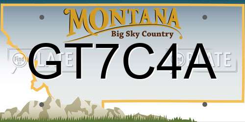 GT7C4A Montana License Plate