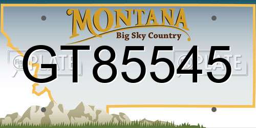 GT85545 Montana License Plate