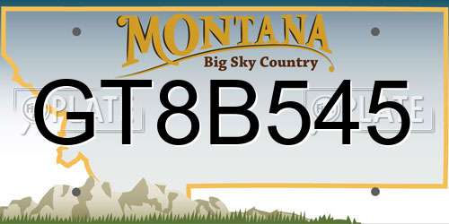 GT8B545 Montana License Plate
