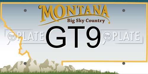 GT9 Montana License Plate