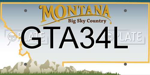 GTA34L Montana License Plate