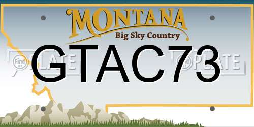 GTAC73 Montana License Plate