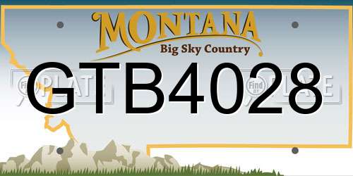 GTB4028 Montana License Plate