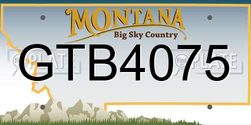 GTB4075 Montana License Plate
