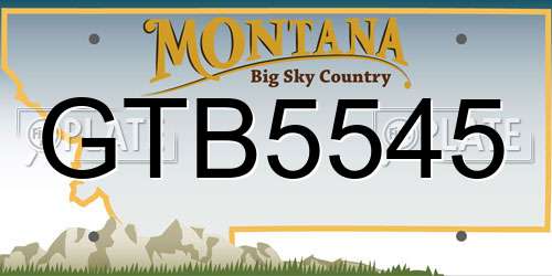 GTB5545 Montana License Plate