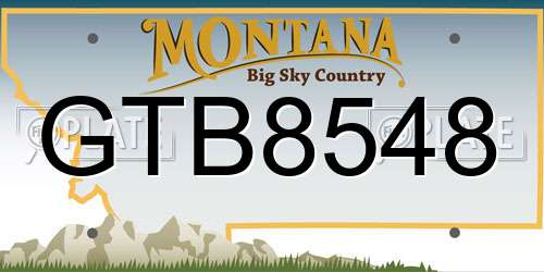 GTB8548 Montana License Plate