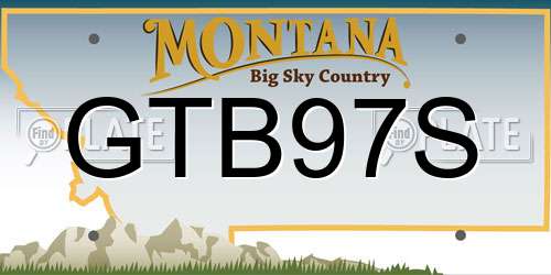 GTB97S Montana License Plate