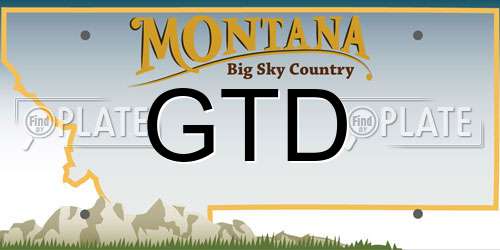 GTD Montana License Plate