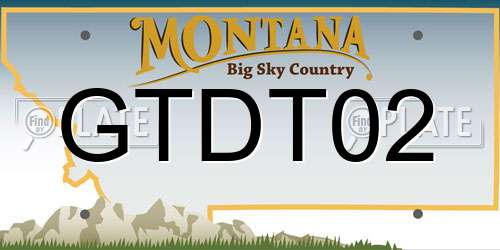 GTDT02 Montana License Plate