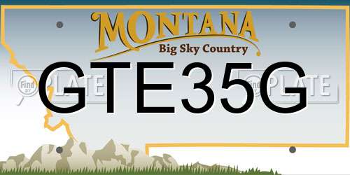 GTE35G Montana License Plate