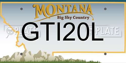 GTI20L Montana License Plate