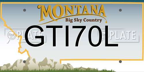 GTI70L Montana License Plate